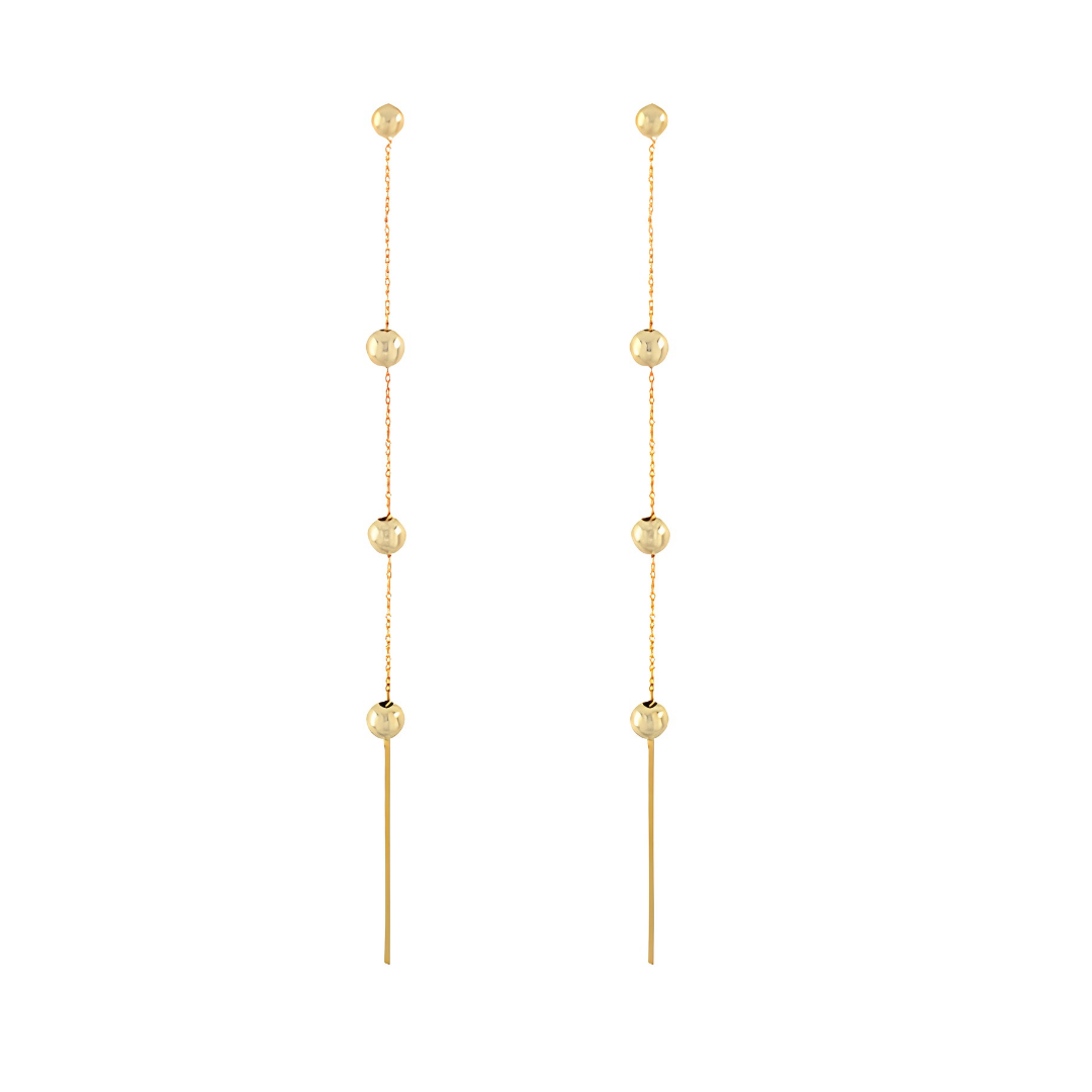 Ball Station Chain Earrings