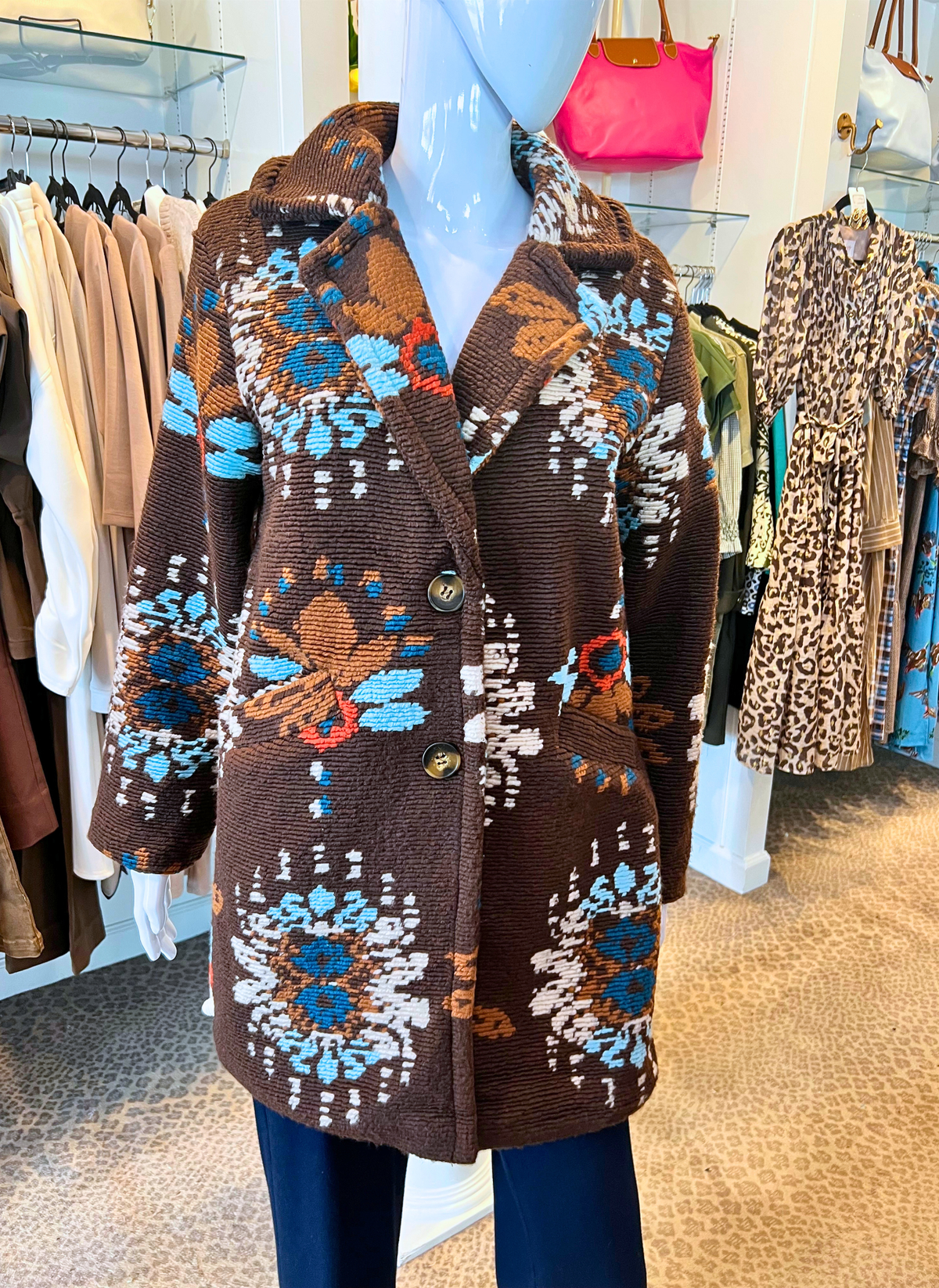 Floral Boucle Coat