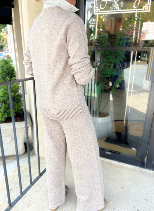 Collared Layer Sweater Pant Set
