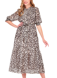 Pin Tuck Maxi Dress - Golden Wild
