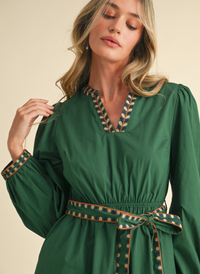Priscilla Midi Dress- Green
