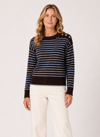 Abigail Sweater - Cocoa and Sky