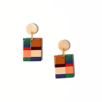 Rancher Block Drop Earrings