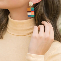 Rancher Block Drop Earrings