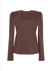 Maren Puff Sleeve Shirt - Cocoa