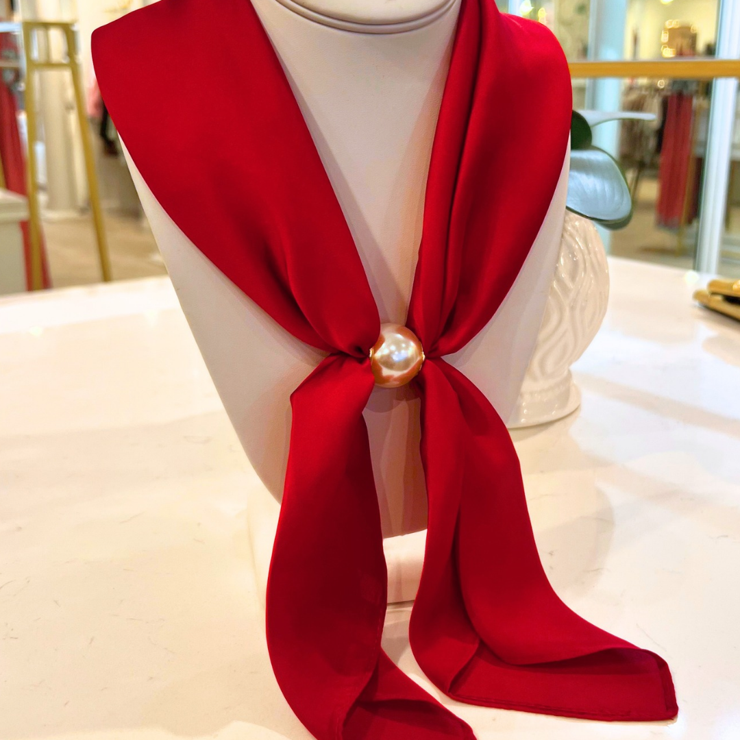 Solid Pearl Scarf Necklace