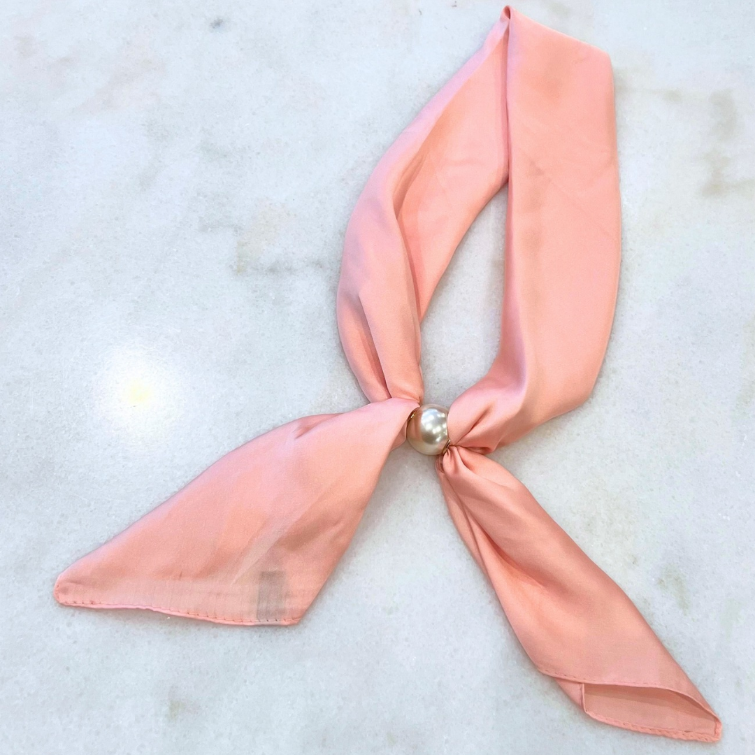 Solid Pearl Scarf Necklace