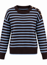 Abigail Sweater - Cocoa and Sky