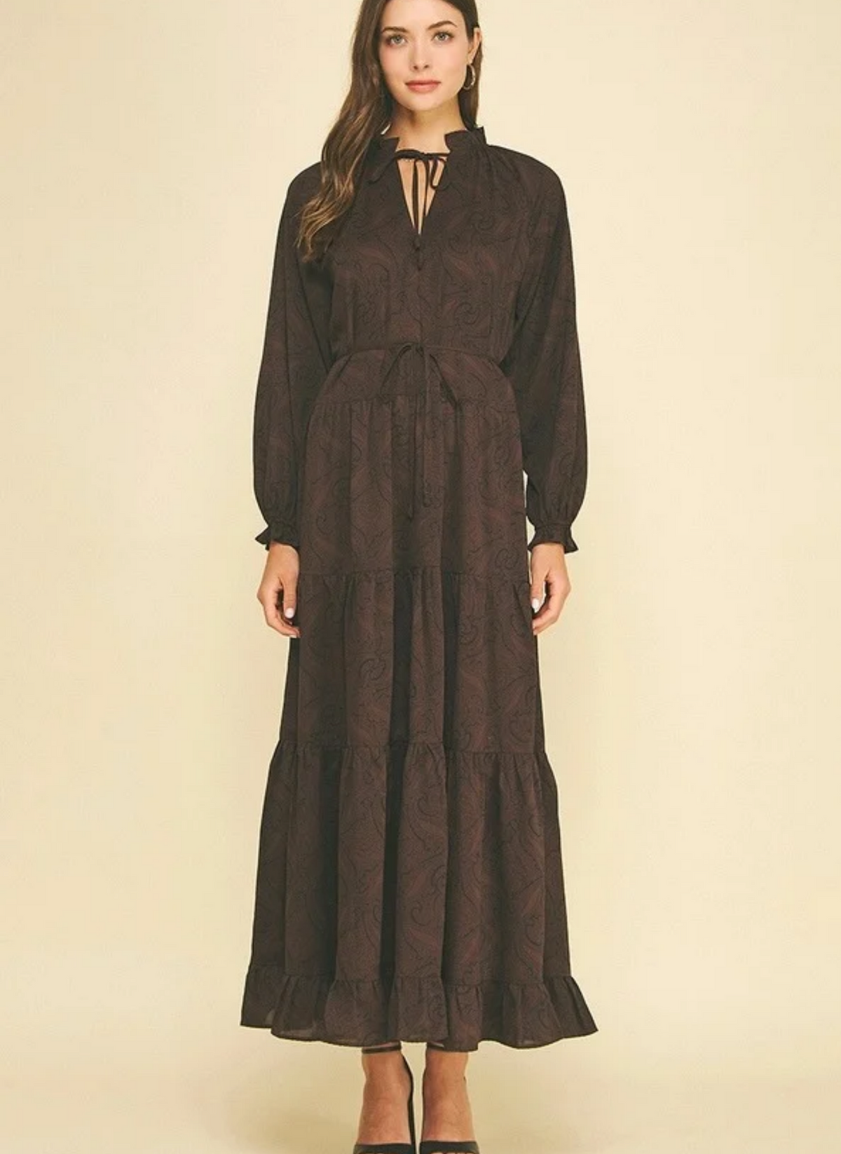 Paisley Tiered Maxi Dress