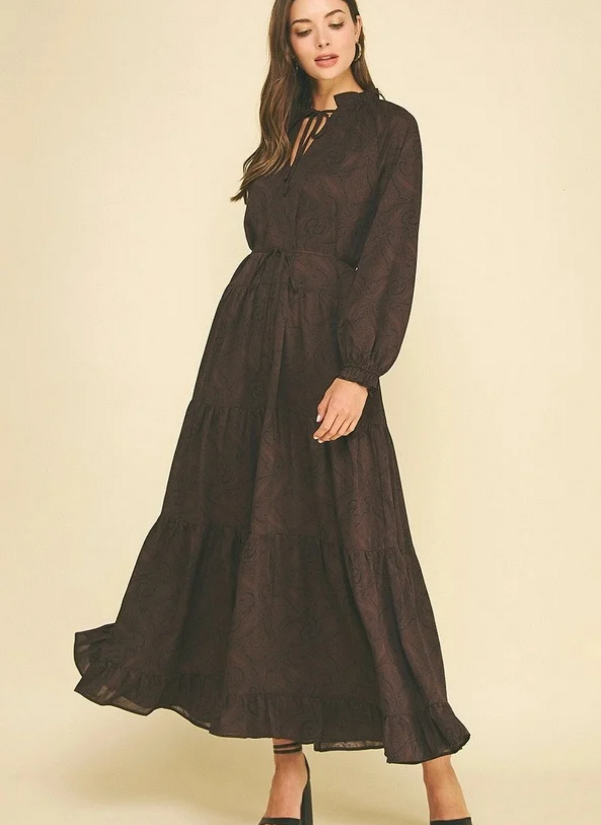 Paisley Tiered Maxi Dress