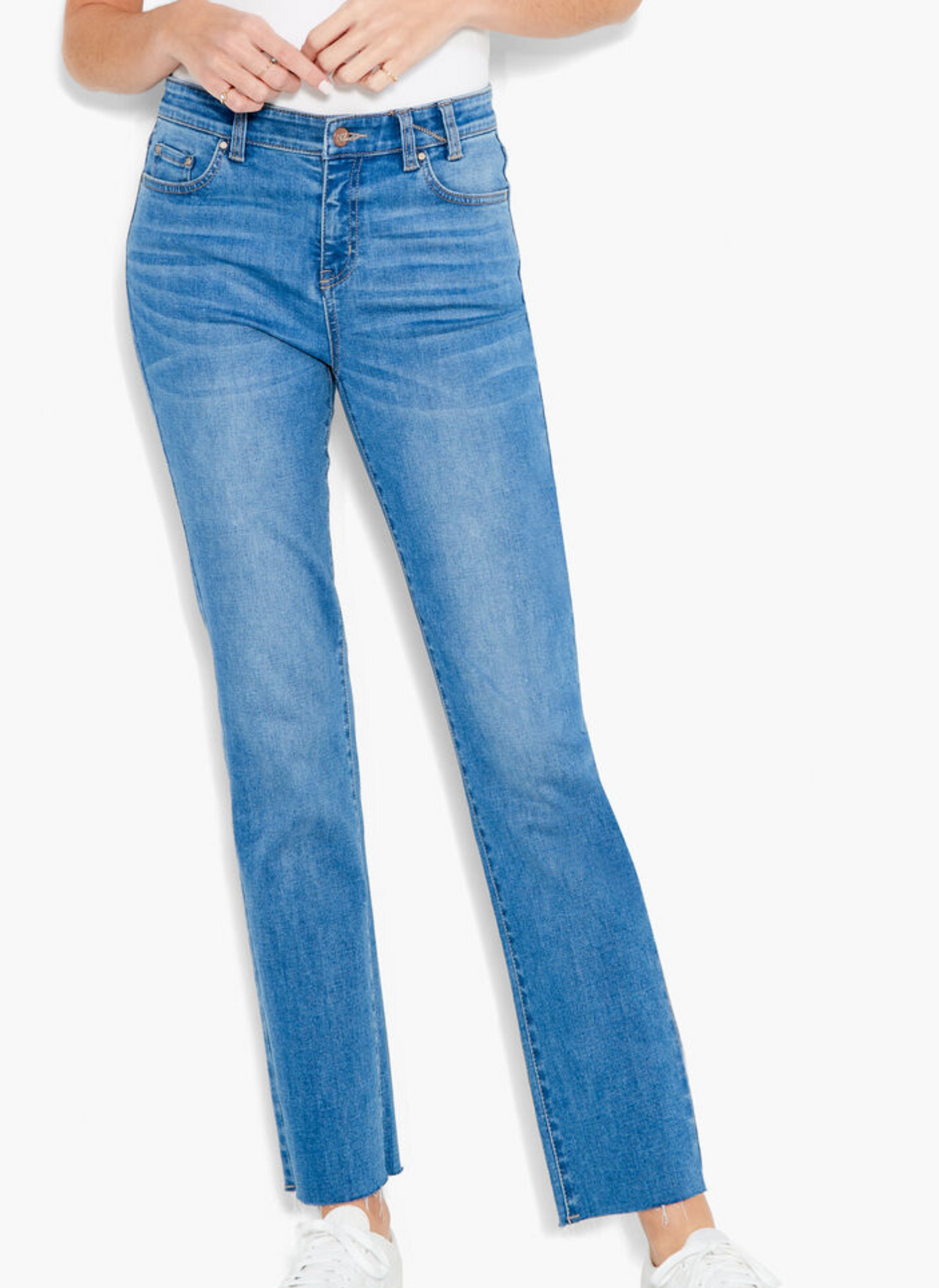 28" Mid Rise Straight Ankle Jeans- Horizon