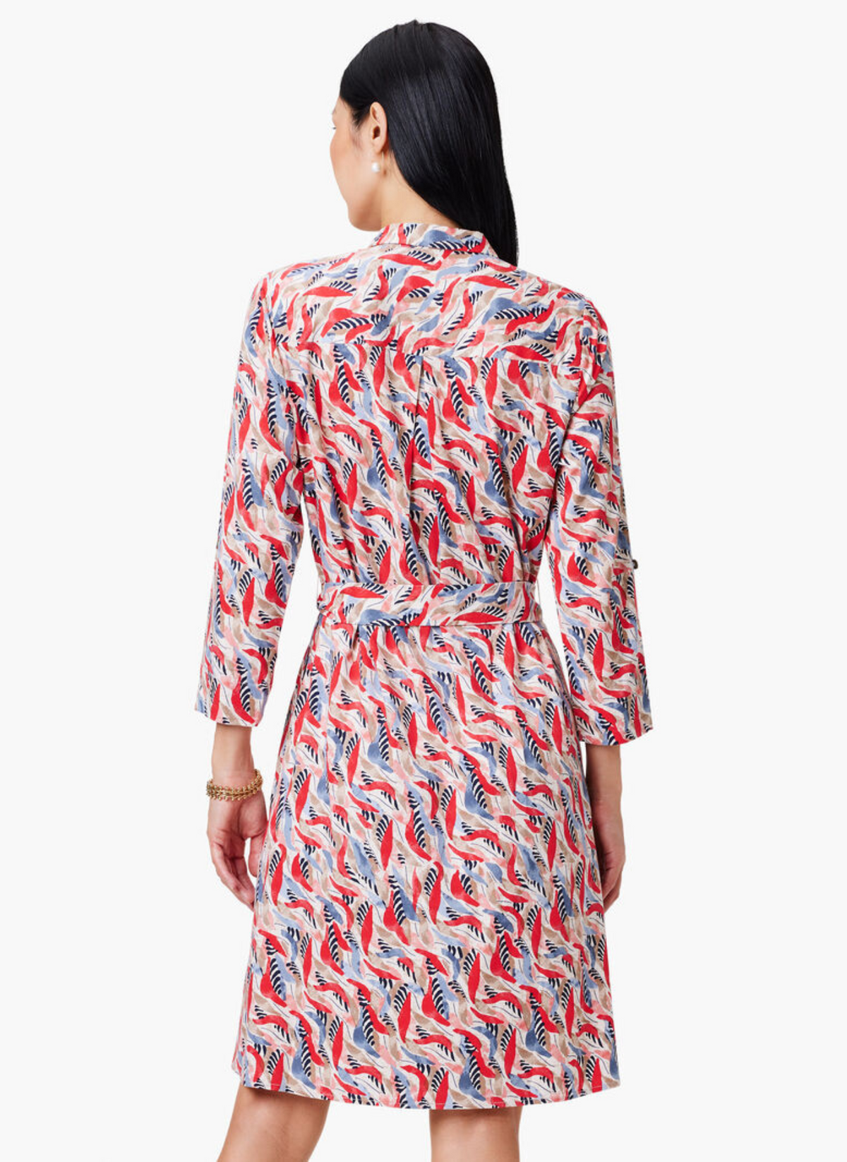 Coral Waves Live In Shirt Dress