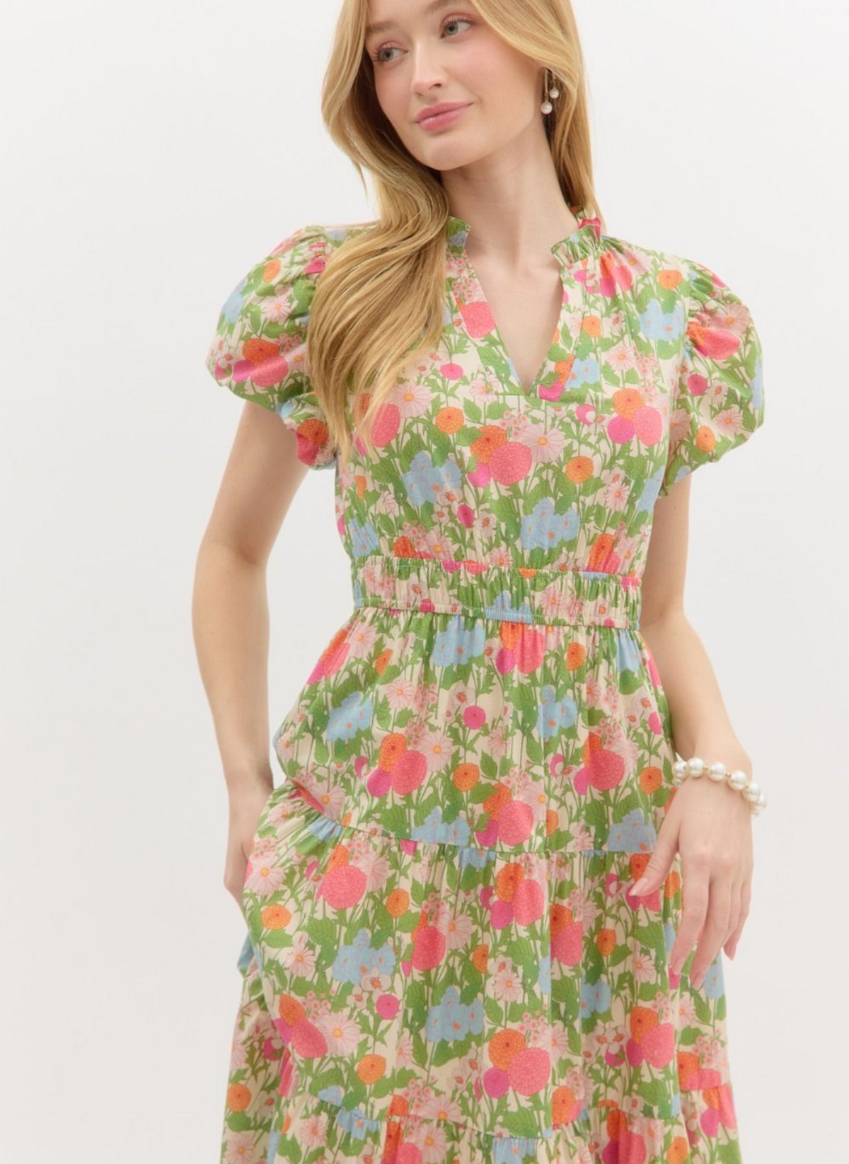 Wildflower Fields Maxi Dress - Marigold
