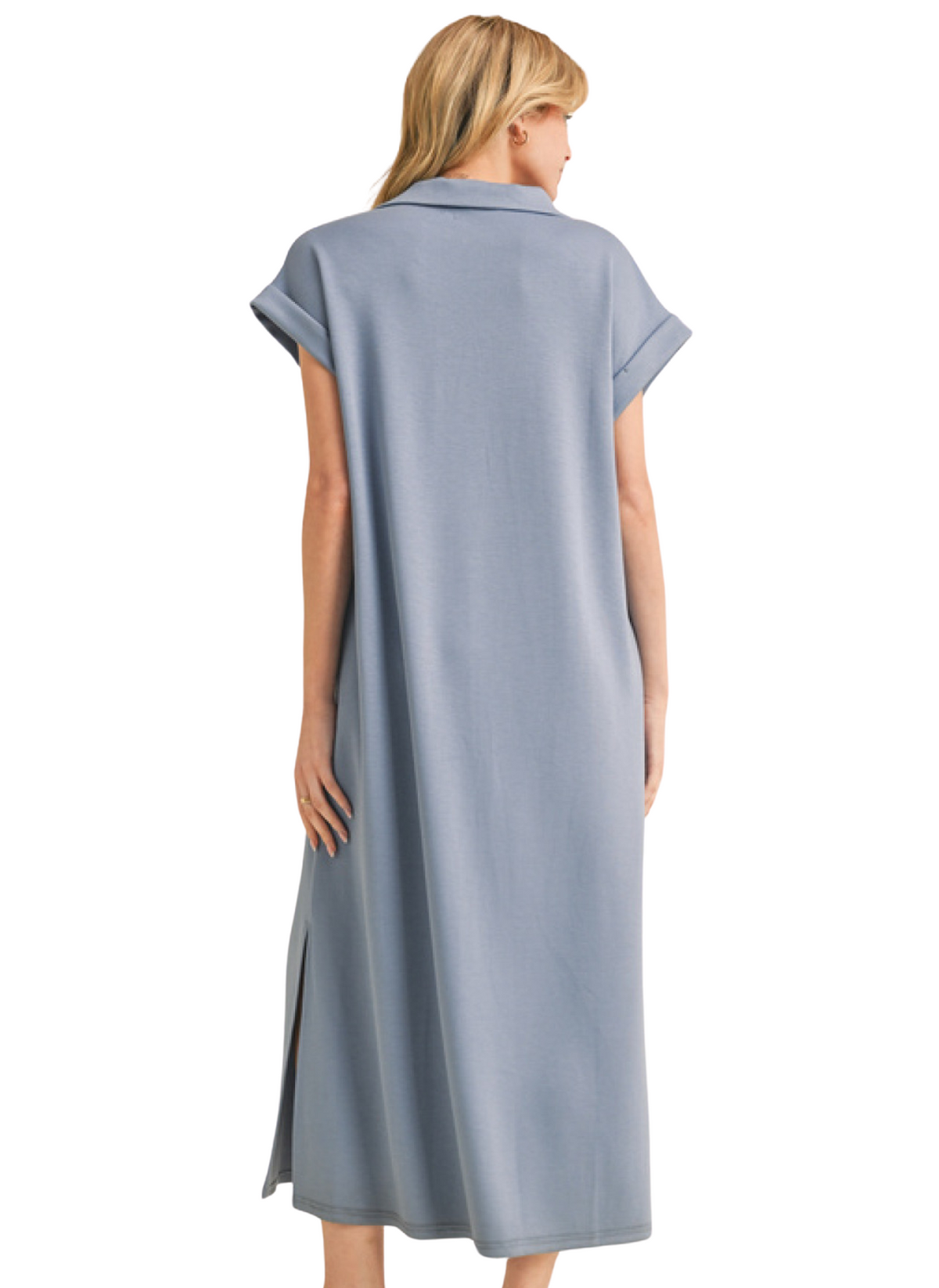 Scuba Midi Dress - Denim