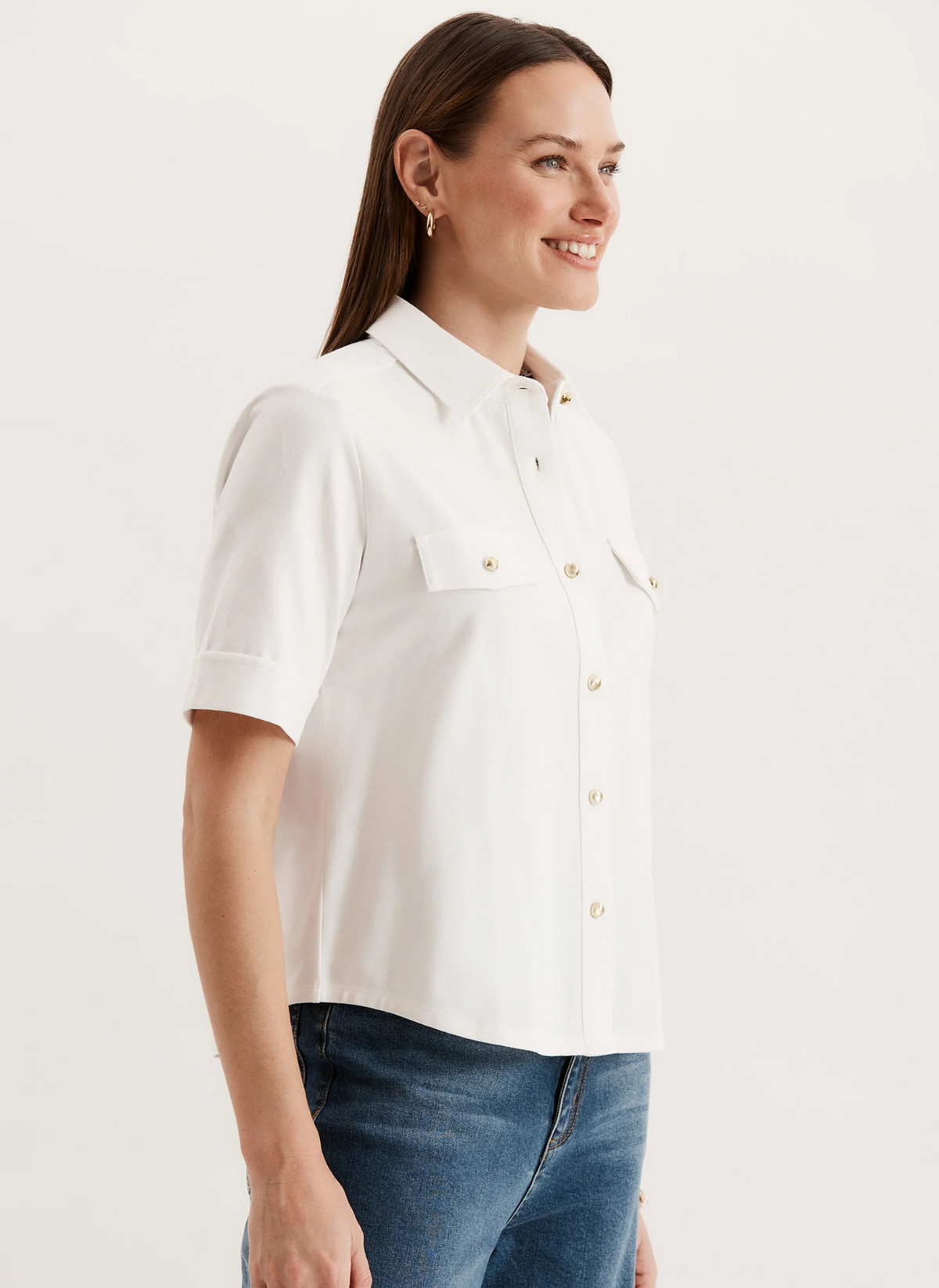 Classic Club Shirt w/ Gold Buttons