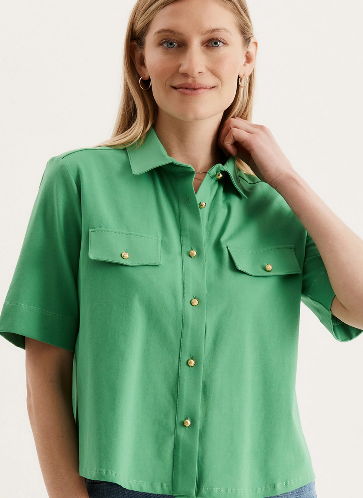 Classic Club Shirt w/ Gold Buttons