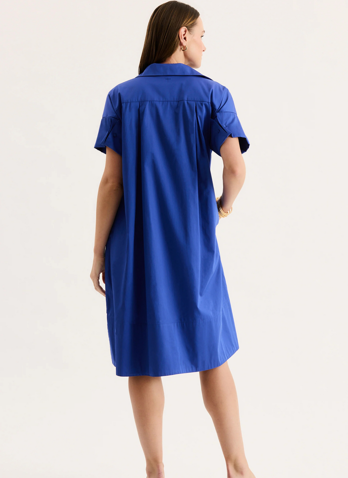 Addie Midi Shirt Dress - Dazzling Blue