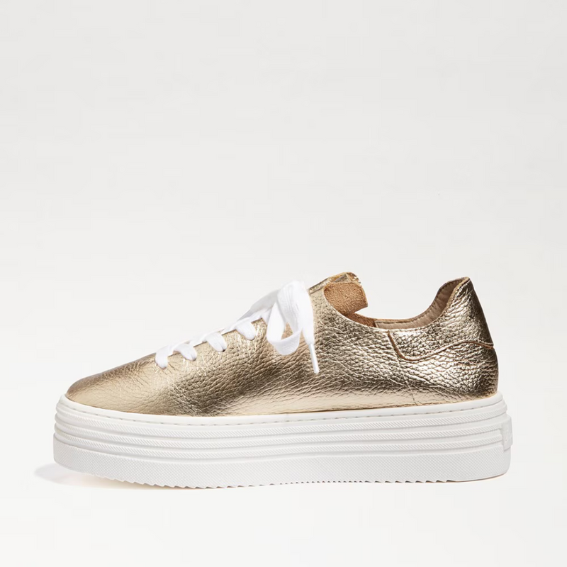 Pippy Platform Sneaker - Molten Gold Leather