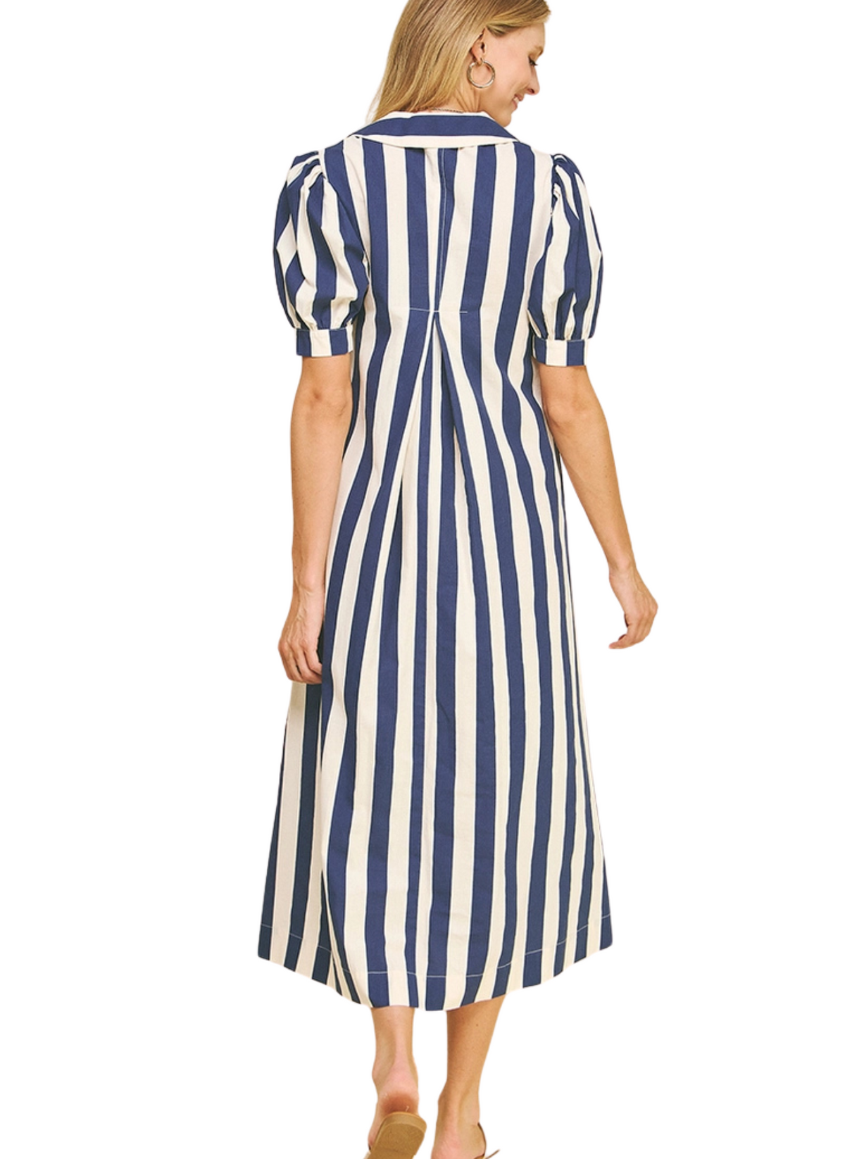 Marian Stripe Maxi Dress - Navy