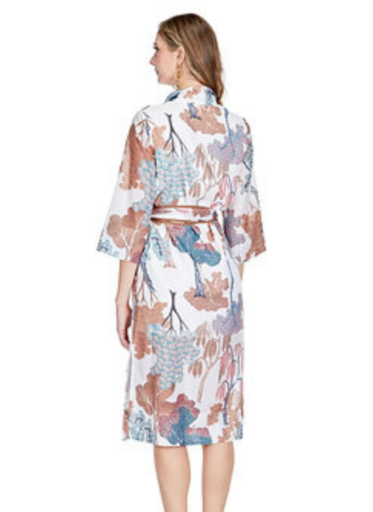 Collared Self-Tie Midi Dress