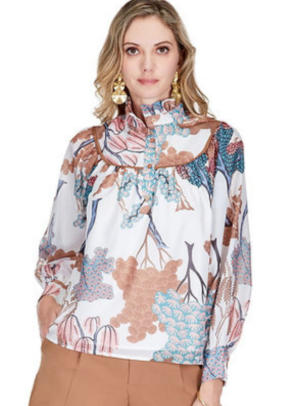 Round Yoke Blouse