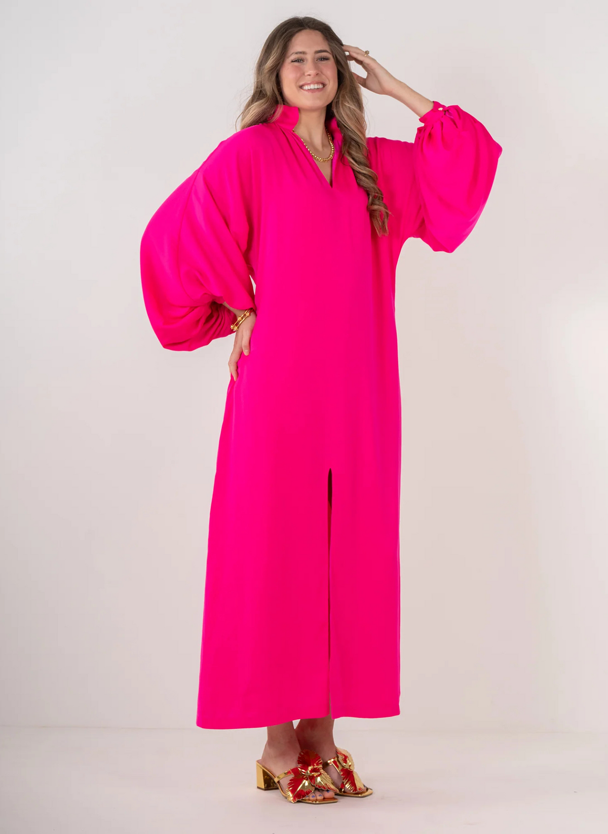 Fiona Dress - Pink Glo