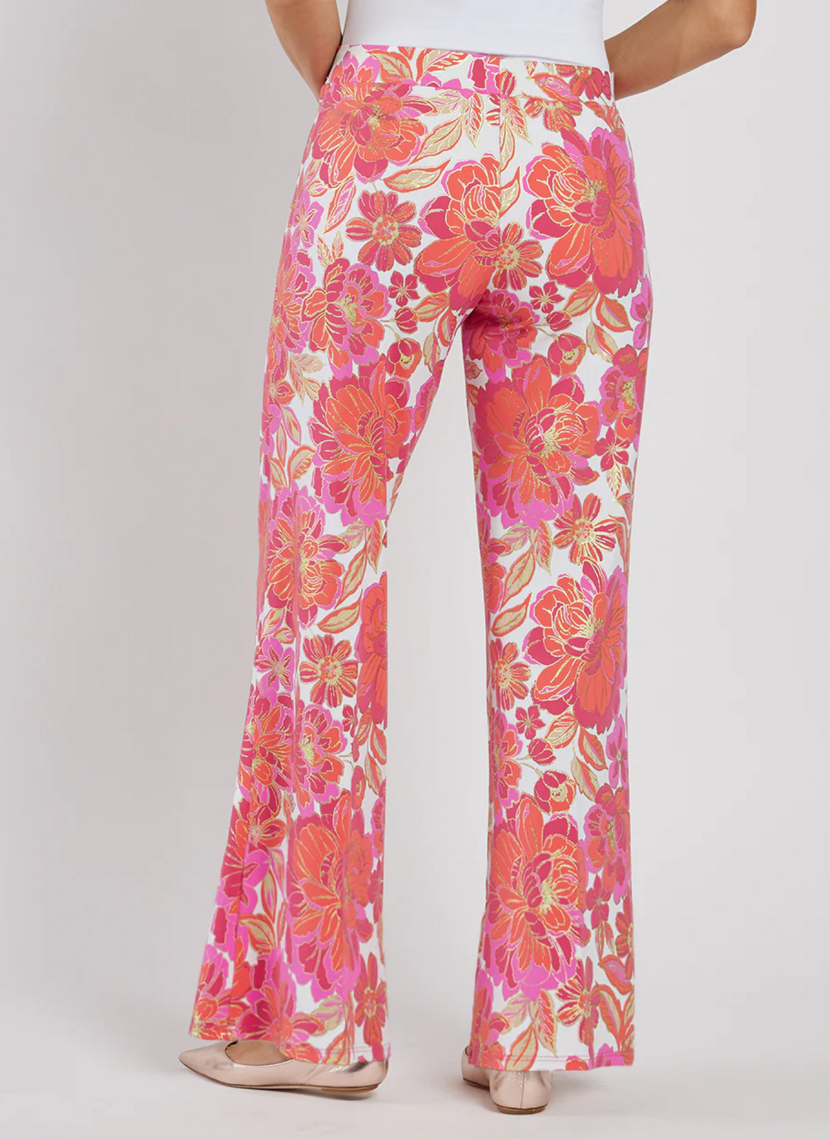 Nicolette Pants - Peony Dream White
