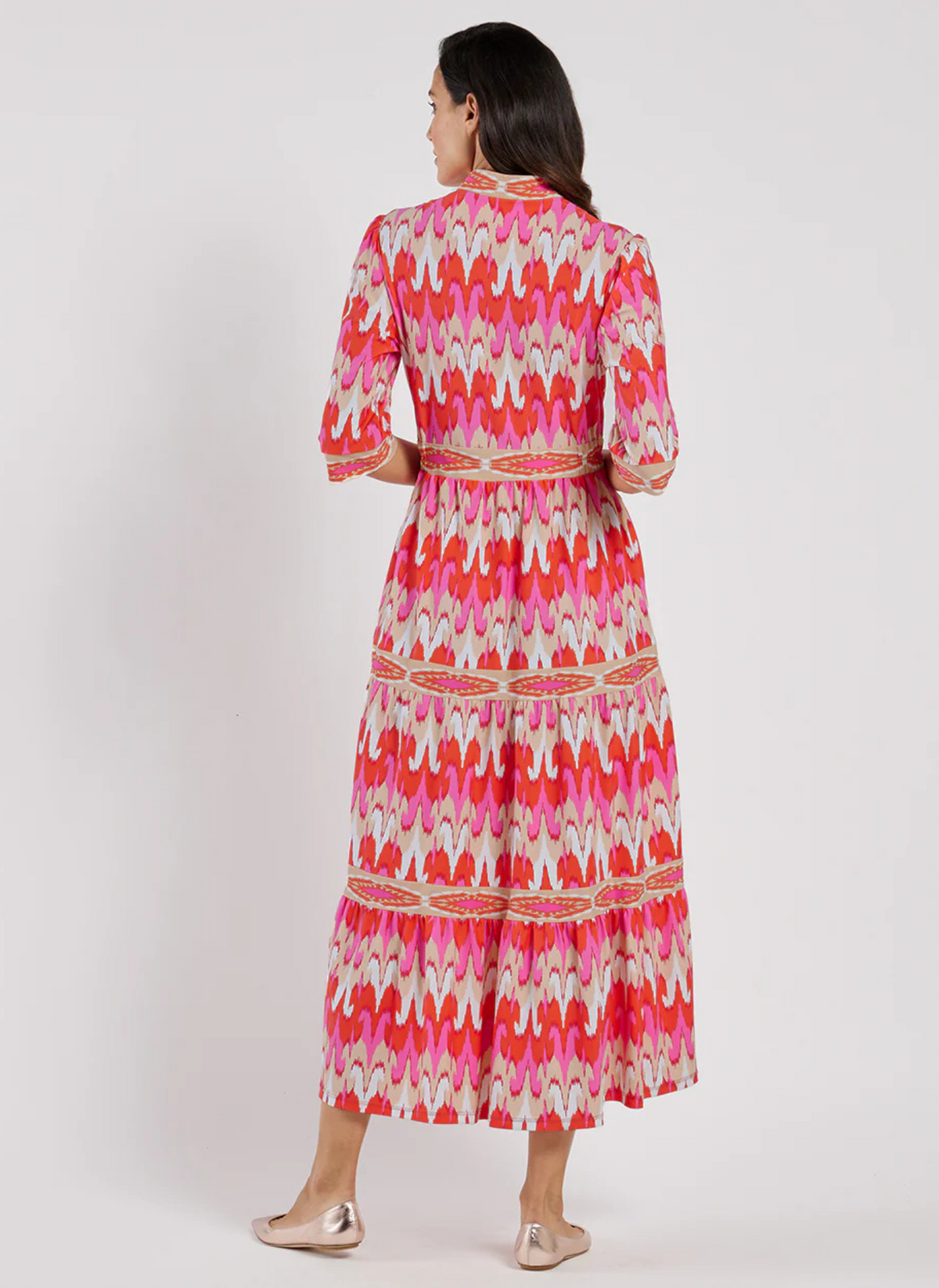 Candy Maxi Dress - Paradise Ikat Peony