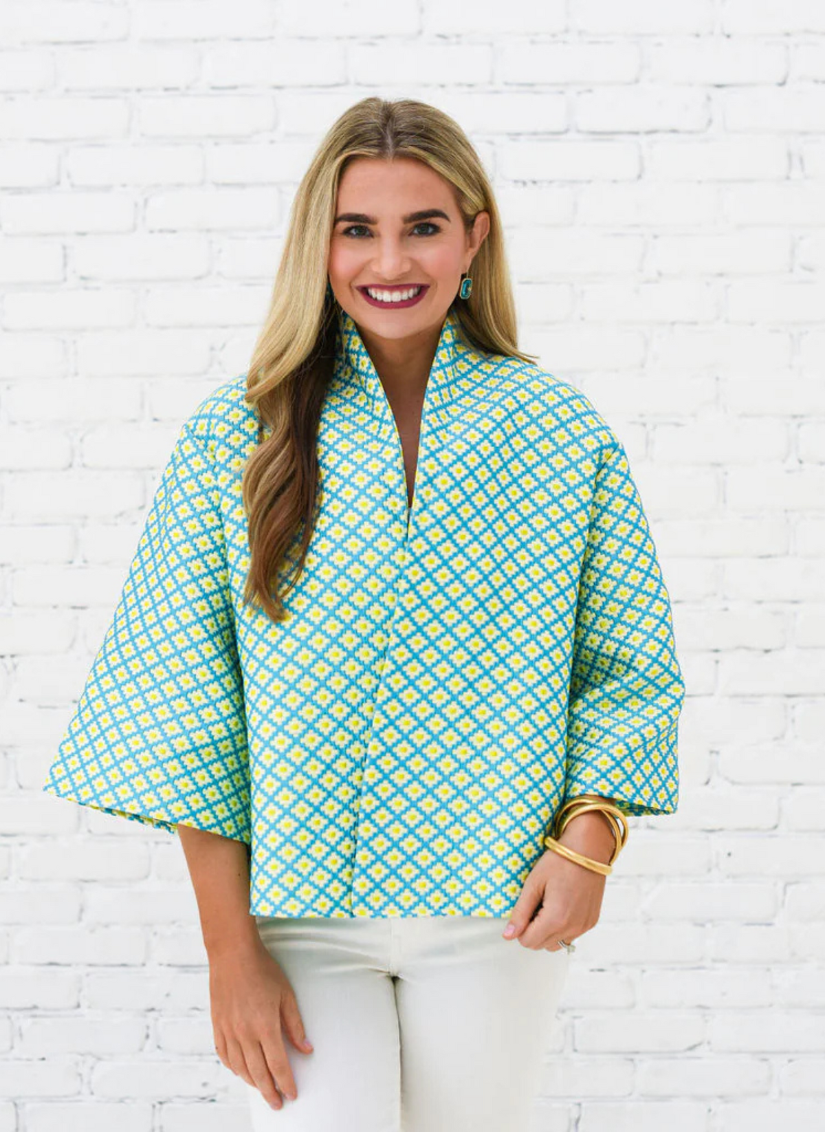 Jackie Jacquard Jacket - Green