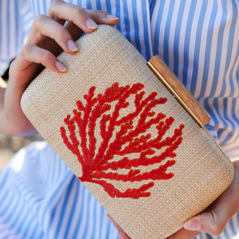 Coral Minaudiere Handbag