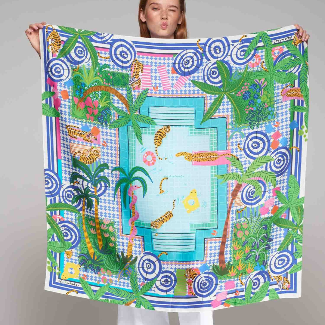 Foulard Silk Scarf - Piscina