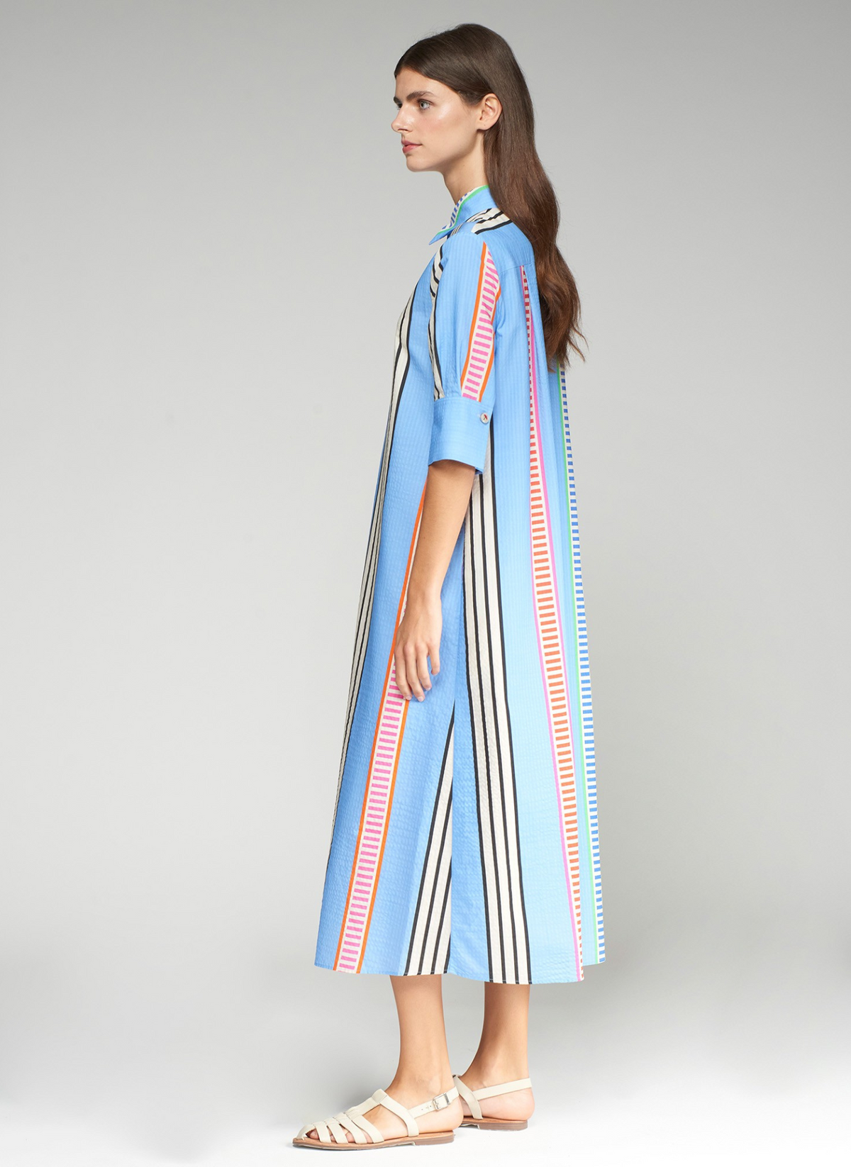Izzy Dress - Azul Seersucker