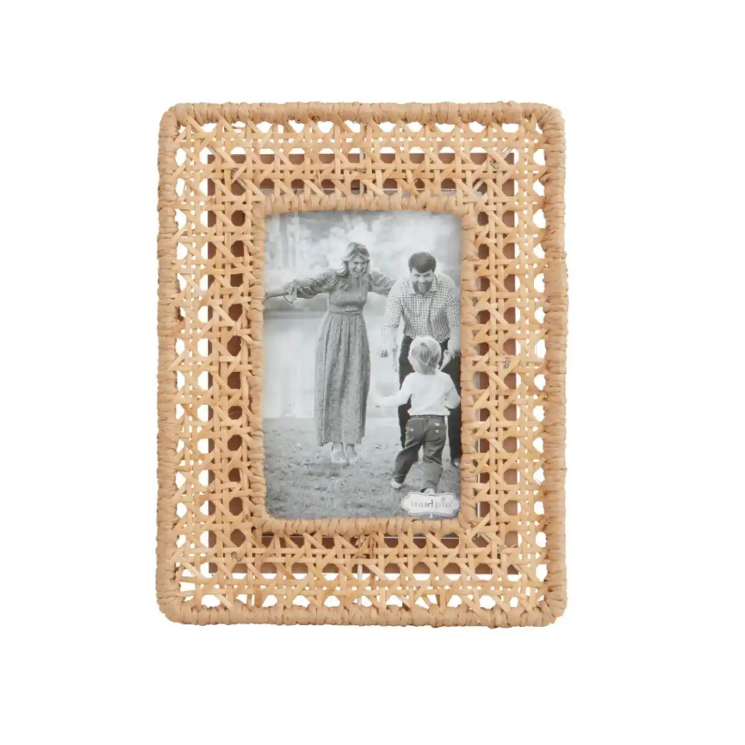 Woven Cane Picture Frame