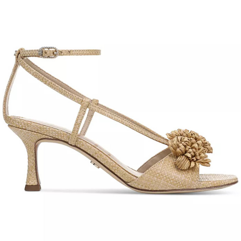 Phoebe Strappy Heeled Sandal - Bleached Beachwood