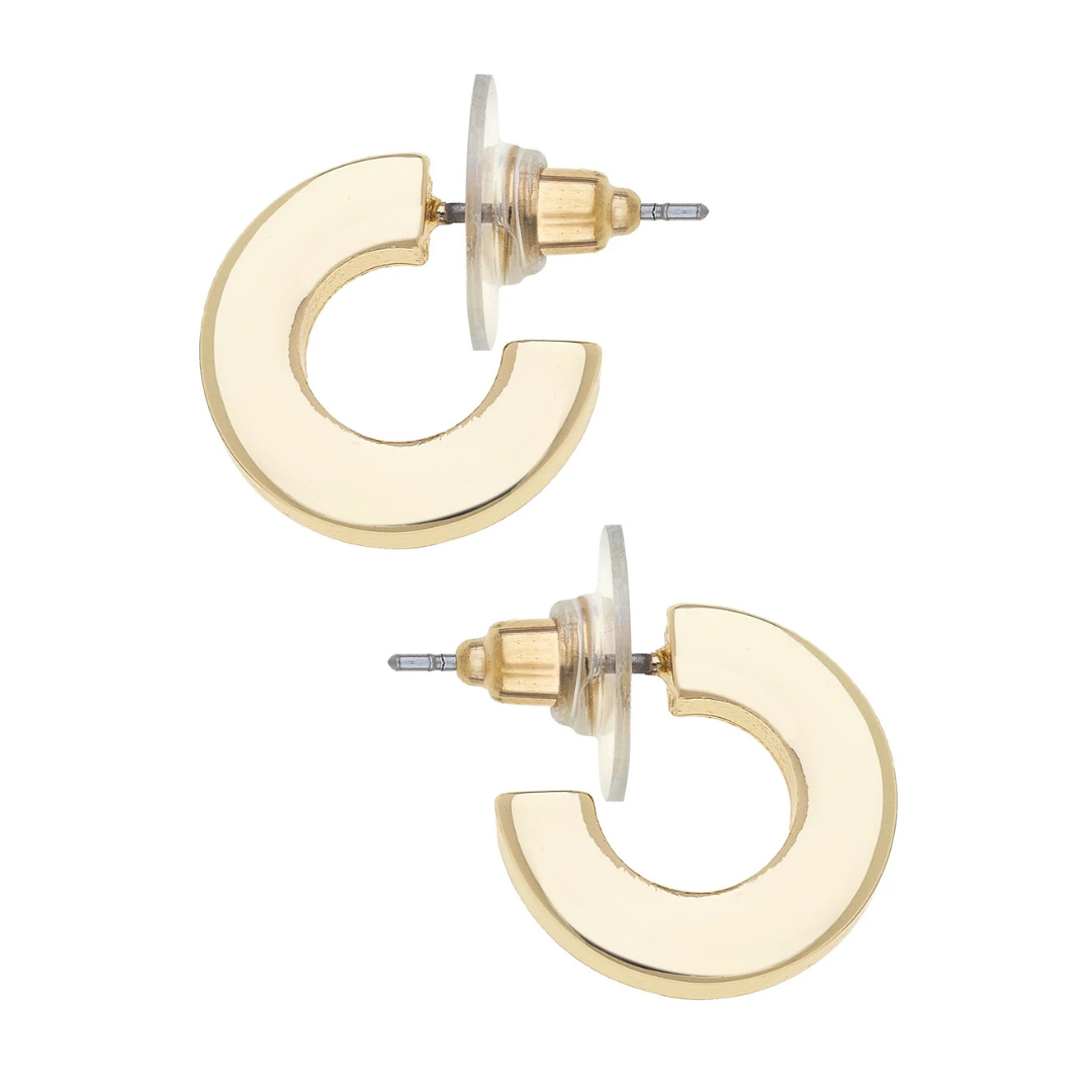 Emmy Small Flat Hoop Earrings
