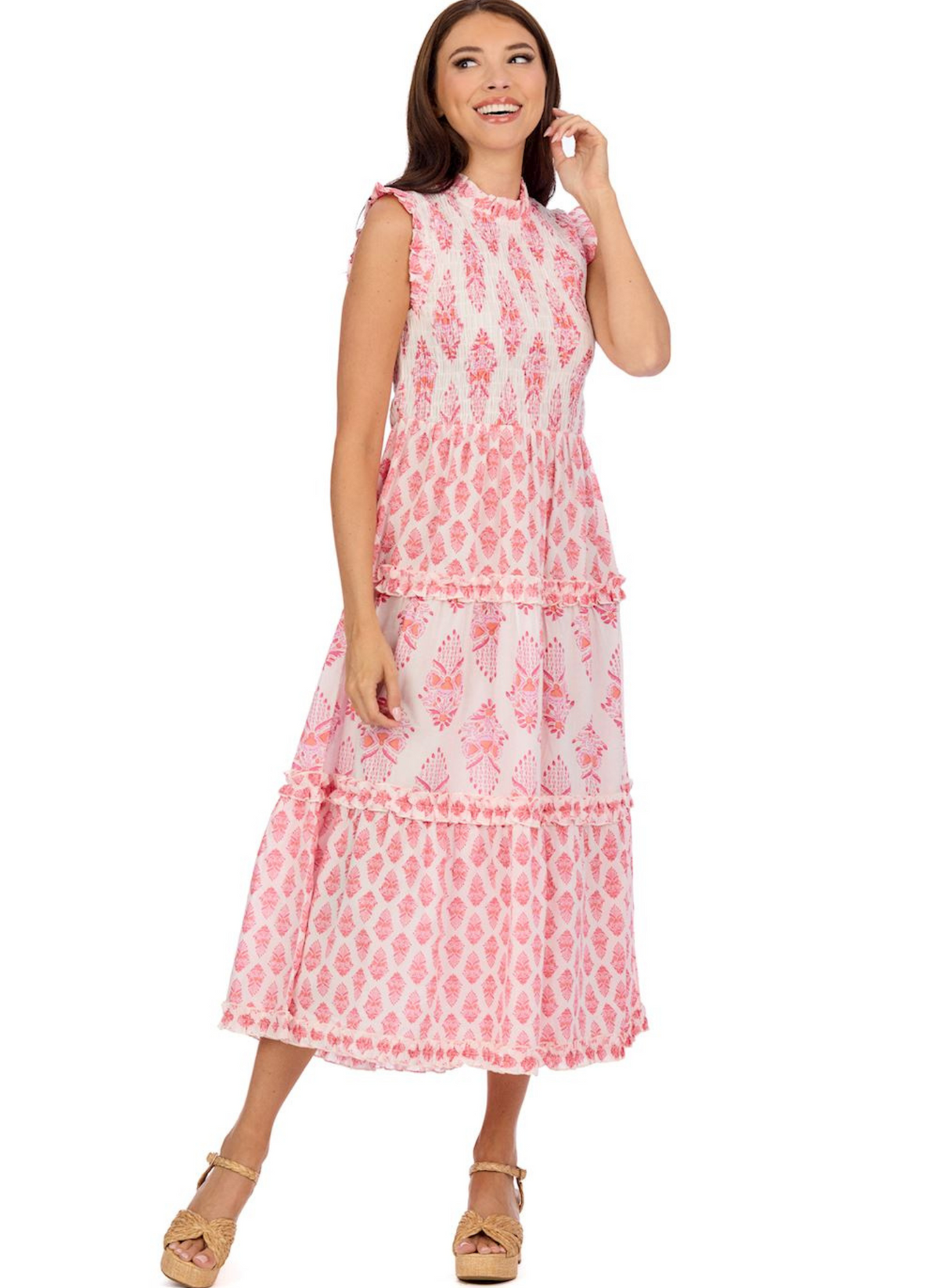 Ward Smocked Midi Dress