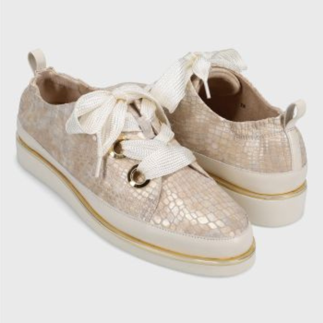Quenda Lace-Up Sneaker - Champagne Boro