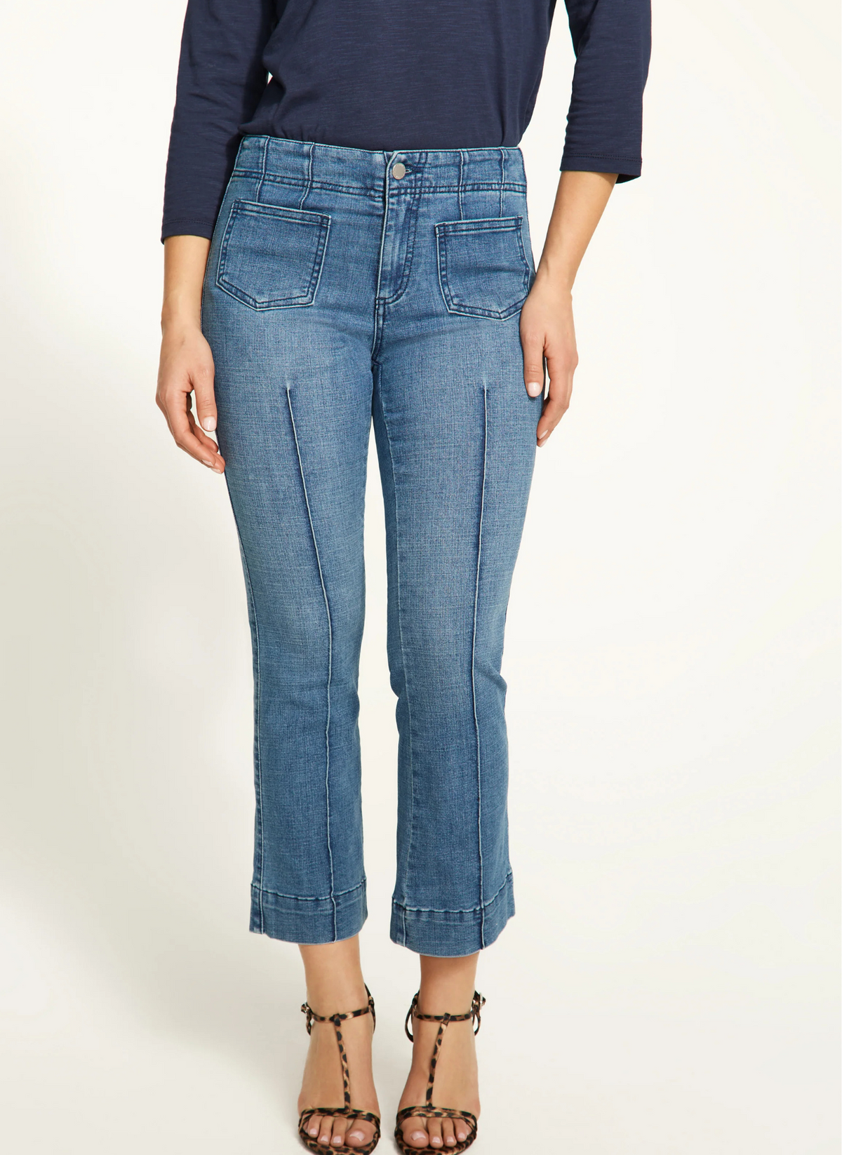 Olivia Boot Crop Denim - Medium Wash