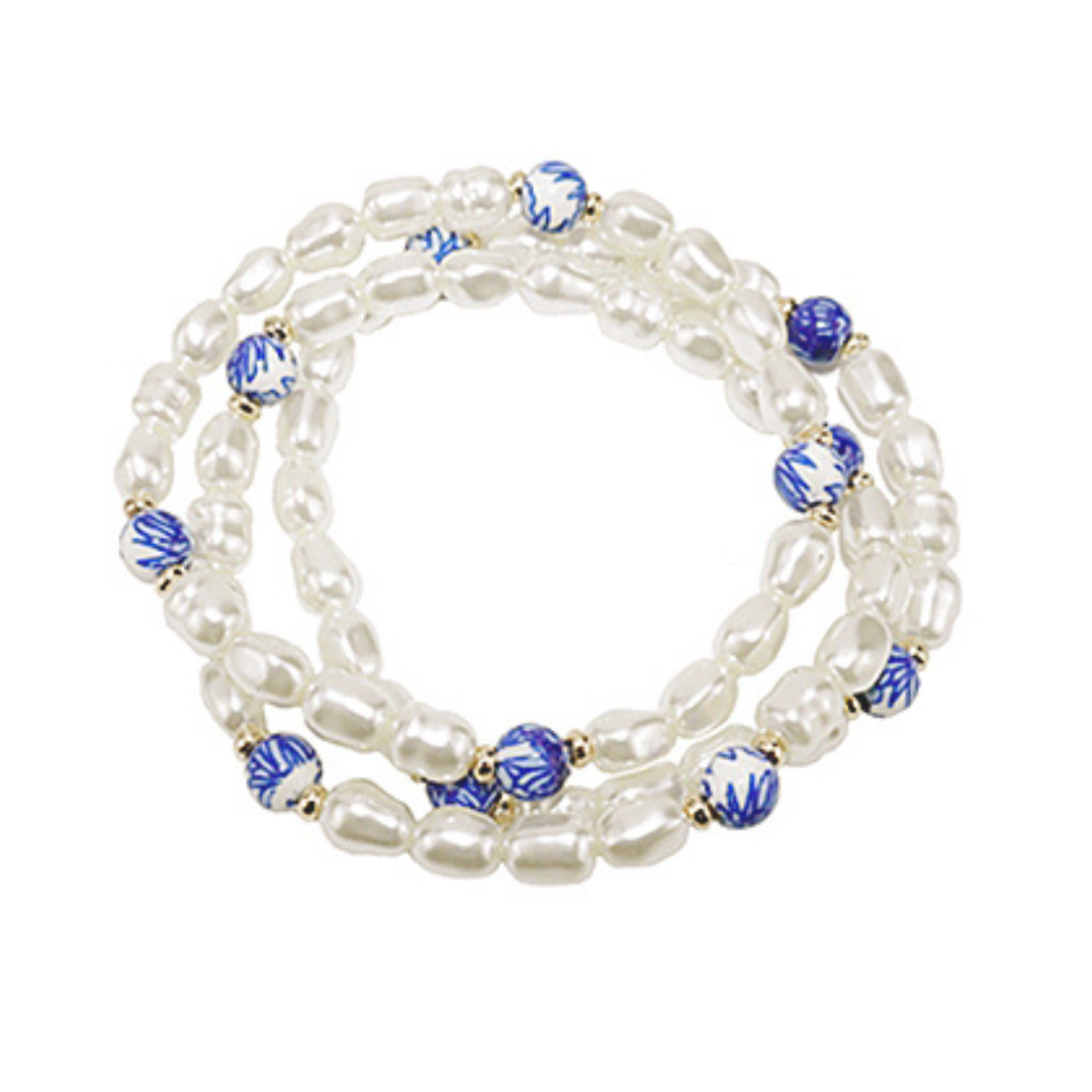 Mykonos Pearl Bracelet Set
