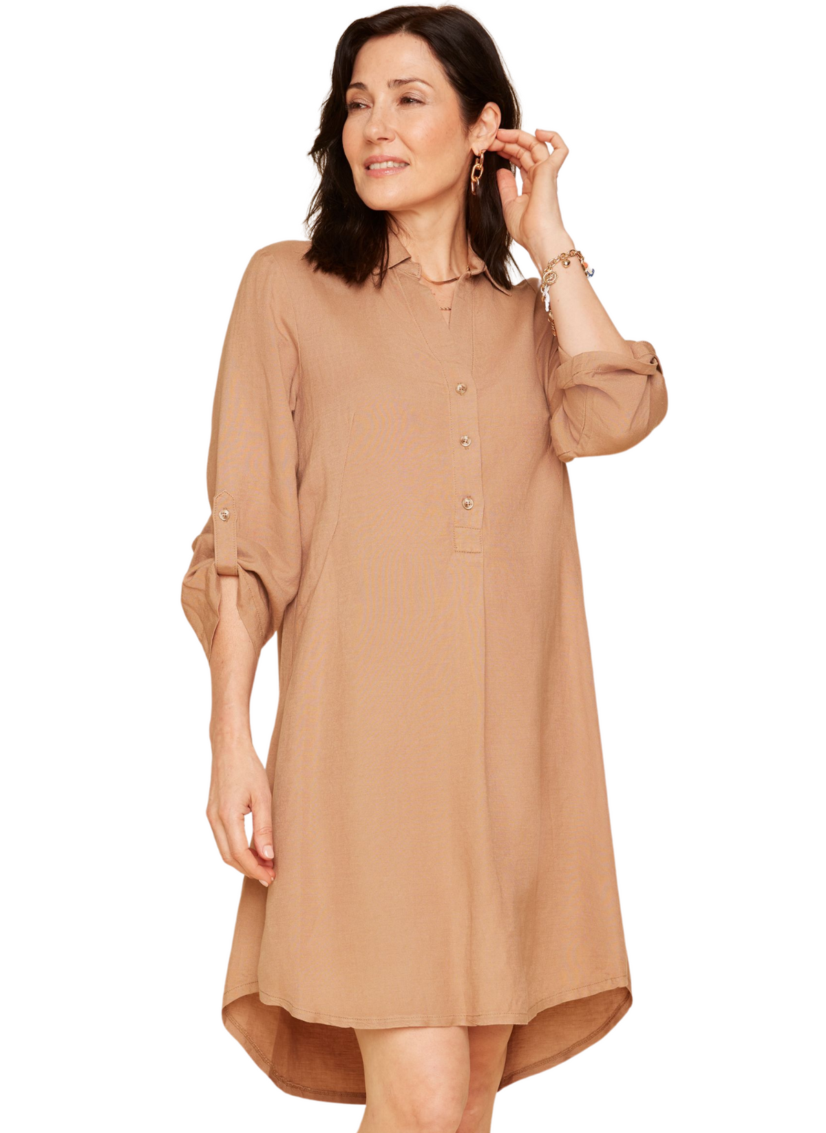 Hi/Lo Hem Shirt Dress