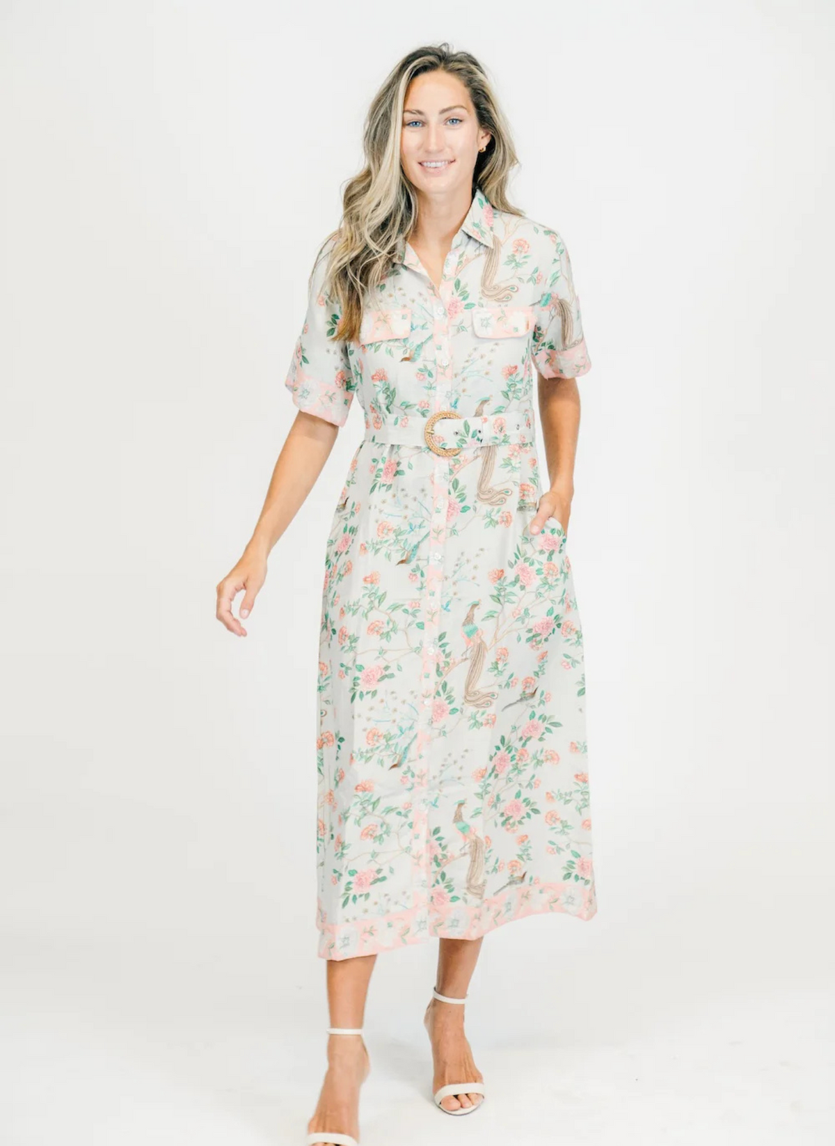 Penelope Belted Dress - Petite Feuille