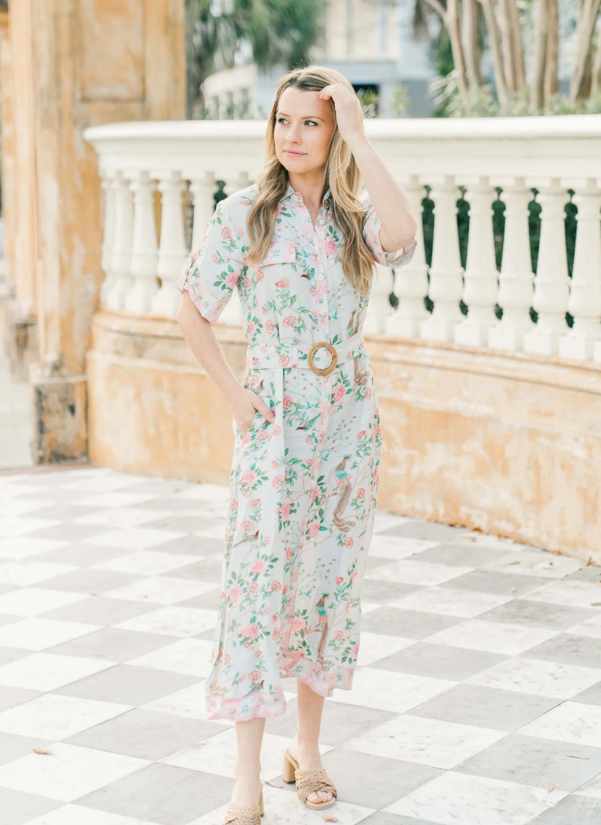Penelope Belted Dress - Petite Feuille