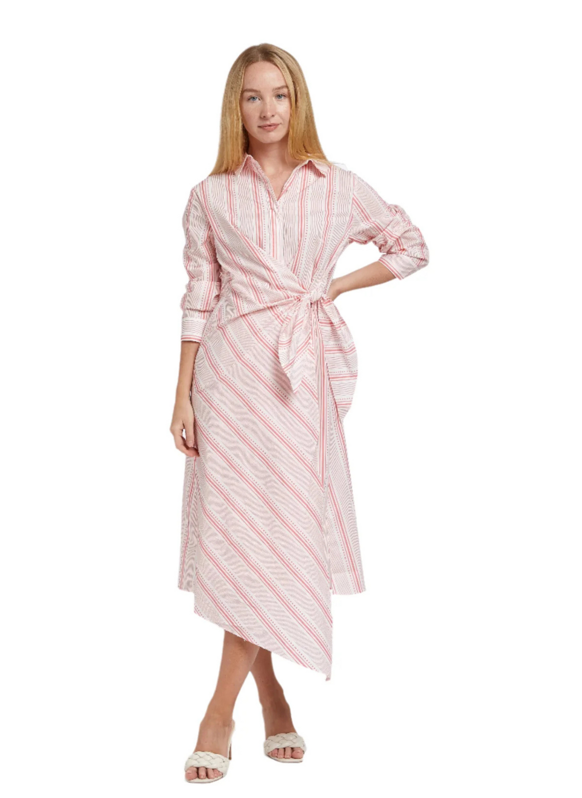 Samantha Dress - Pink Stripe + Dot