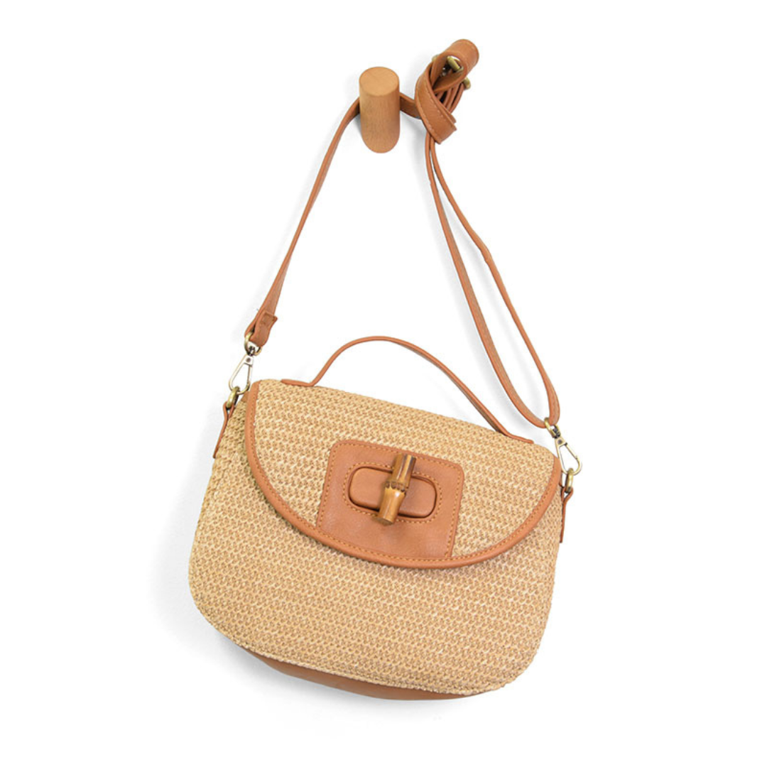 Hattie Bamboo Front Flap Crossbody