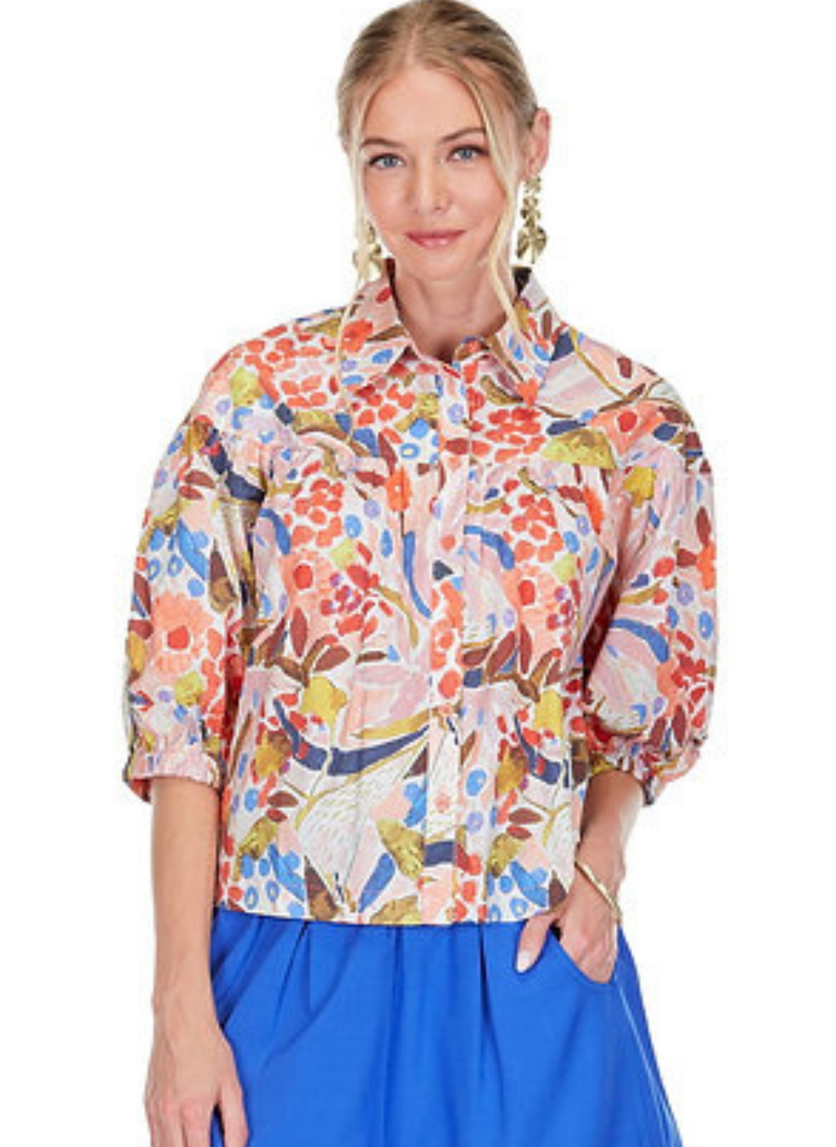 Picasso Floral Blouse
