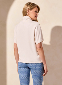 Techno Lux Funnel Neck Short Sleeve Top