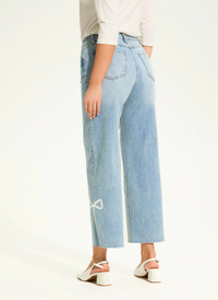 Wide Leg Bow Jean