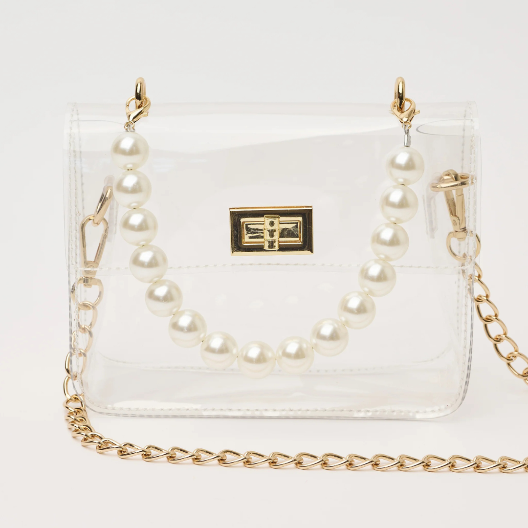 The Audrey Pearl Clear Handbag