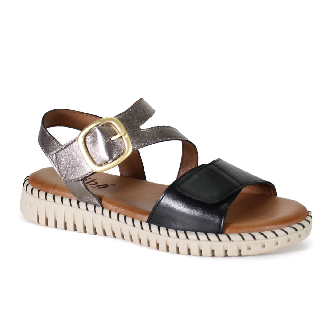 Chau Fer Sandal - Silver + Black