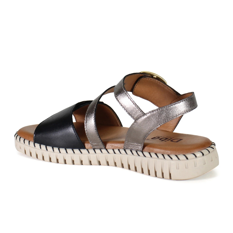 Chau Fer Sandal - Silver + Black
